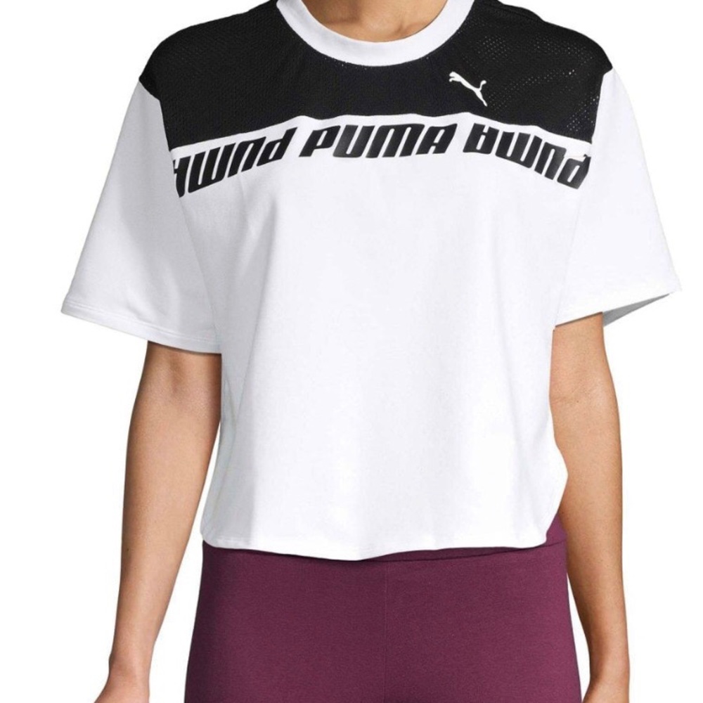 Never worn pink puma crop tee